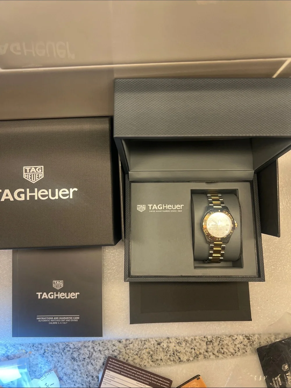 Tag Heuer Ladies Aquaracer SS and Gold w/Diamond markers - WBD1322.BB0320